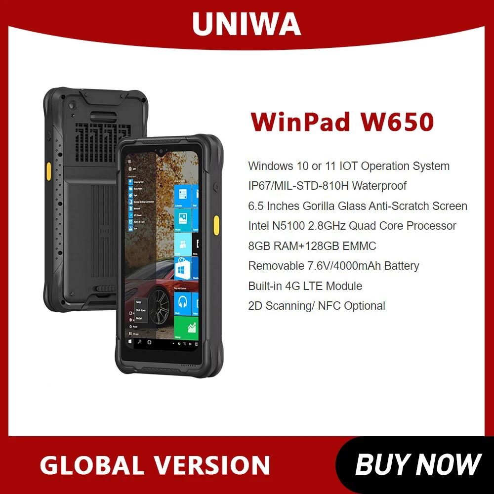UNIWA WinPad W650 ߰ º, 6.5 ġ, 8GB + 128GB, 4G IOT ޴ Windows 10, PDA MIL-STD-810H  º PC